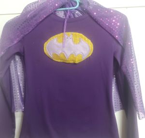 Kids Costumes to Hire - BATGIRL - long sleeve purple top - 10years